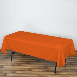 AK Trading 60 x 102-Inch Rectangular IFR Polyester Tablecloth - Rust