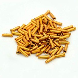 Transfil Unisex's Cable End Crimp, Gold, Pack of 100