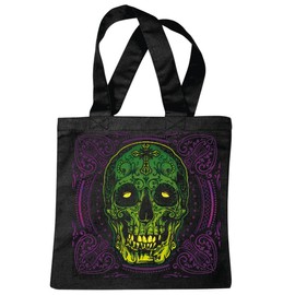'Shoulder bag "Vintage Skull Gothic Outdoor Bike Club Mc Motorcycle Chopper Custom Motorbike, Meet Club Meet Shopping Bag School Bags Gym Bag in Black