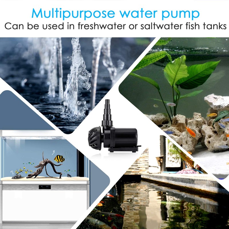 AQQA Controllable Aquarium Water Pump,85W 3200GPH Circulation Make Wave/Feed Mode/20