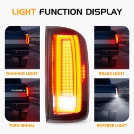 Bomusou LED Tail Light Fit for Chevy Colorado/GMC Canyon Halogen Type 2015-2022, Taillight Assembly Replacement Left + Right Pair, Clear Lens