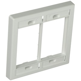 Leviton 41290-DMW Dual Gang MOS Wallplate with ID Windows, White