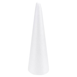 Tofficu 30cm Foam Cones for Crafts, White Polystyrene Christmas Tree Foam Cones Craft Supplies, Trees for Crafts for DIY Home Craft Project, Christmas Trees