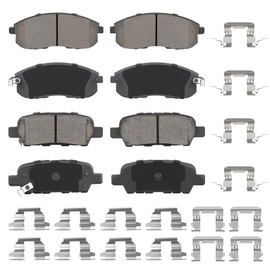 Juego de pastillas de freno de cerámica delanteras y traseras para Nissan Altima 2002-2013, 350Z 2003-2005, Sentra 07-17, Juke 11-17, solo para modelo