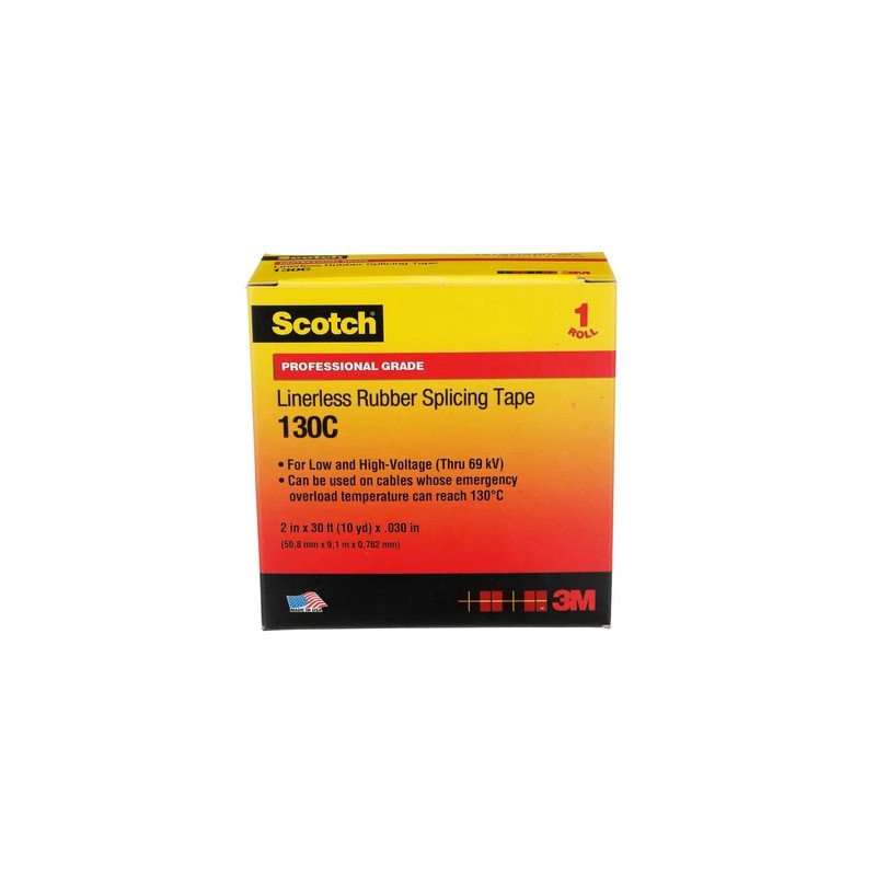 Scotch Linerless Rubber Splicing Tape (130C): 2 in. x 30