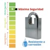 2 Candados Hierro Alta Seguridad 50mm Con Coraza Anti Ganzúa