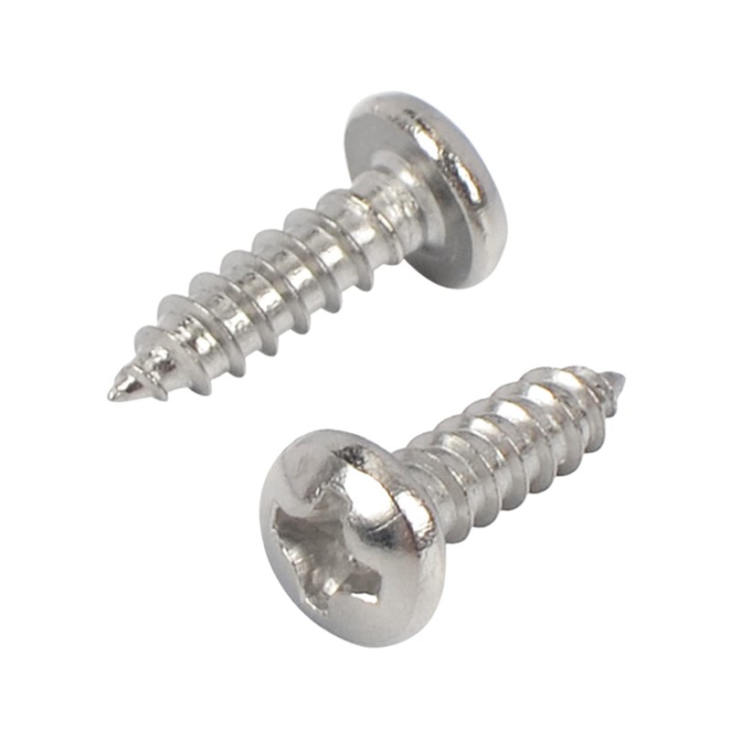 100 Pieces #6 x 1/2" Round Head Wood Screws Stainless
