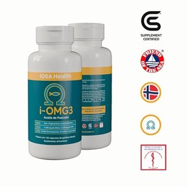 i-OMG3 | Omega 3 Premium de Pescado, 120 Cápsulas Blandas | 1100mg DHA/EPA por porción | Purificado 5 Veces | Alta Biodisponibilidad 90% | Apoya Ojo Seco y Salud Visual