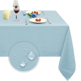 Obstal Dusty Blue Rectangle Table Cloth - Heavy Duty Water Resistance Polyester Tablecloth, Decorative Fabric Table Cover for Outdoor and Indoor Use, 60x84 Inch
