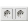 Gira Series Standard 55 European Plug Sockets Full Sets, Pure White Glossy.