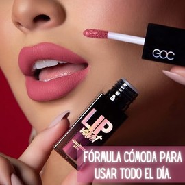 GOC Labial Líquido Aterciopelado  Labial  Maquillaje  Es de larga duración  Acabado aterciopelado y suave  Color Pretty  3.5 ml  GLV03                