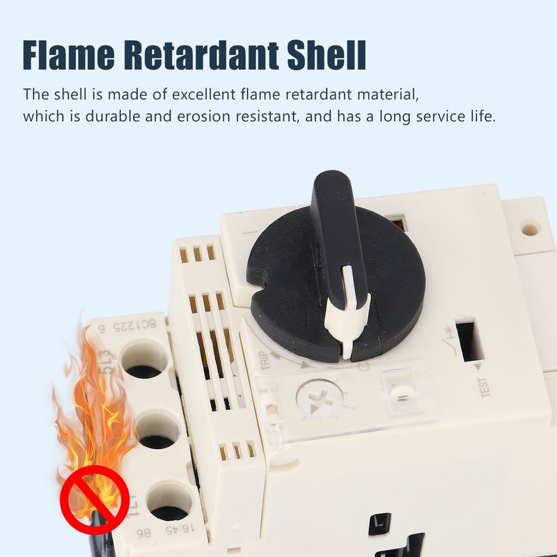 Motor Protection Circuit Breaker 4‑6.3A Knob Type Thermomagnetic Switch 35mm