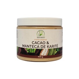 Crema Corporal de Cacao Con Manteca De Karité Previene Estrías 400g