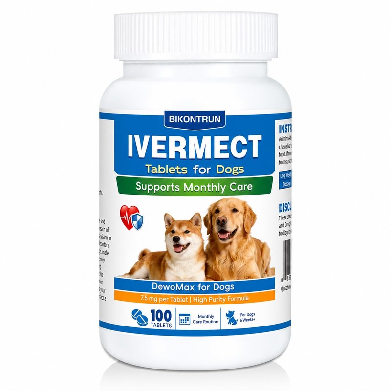 lVERMECT Tablets for Dogs, High-Purity Digestive Health Support, Supports Canine