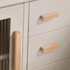 SYZOW 6 Pack Wooden Kitchen Cupboard Handles, Cabinet Hardware Drawer