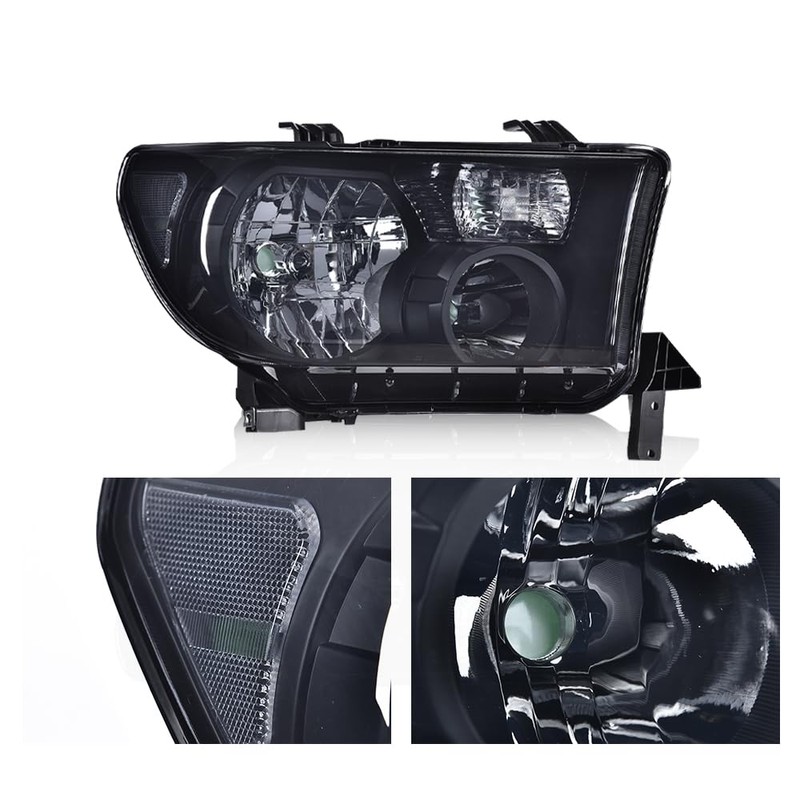 G-PLUS Front Headlights Assembly Pair,Compatible with 2007-2013 Toyota Tundra/Fit 2008-2017