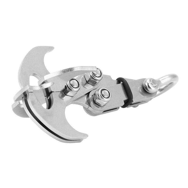 Akozon Grappling Hook, Claw Outdoor Survival Carabiner with Rope Tool