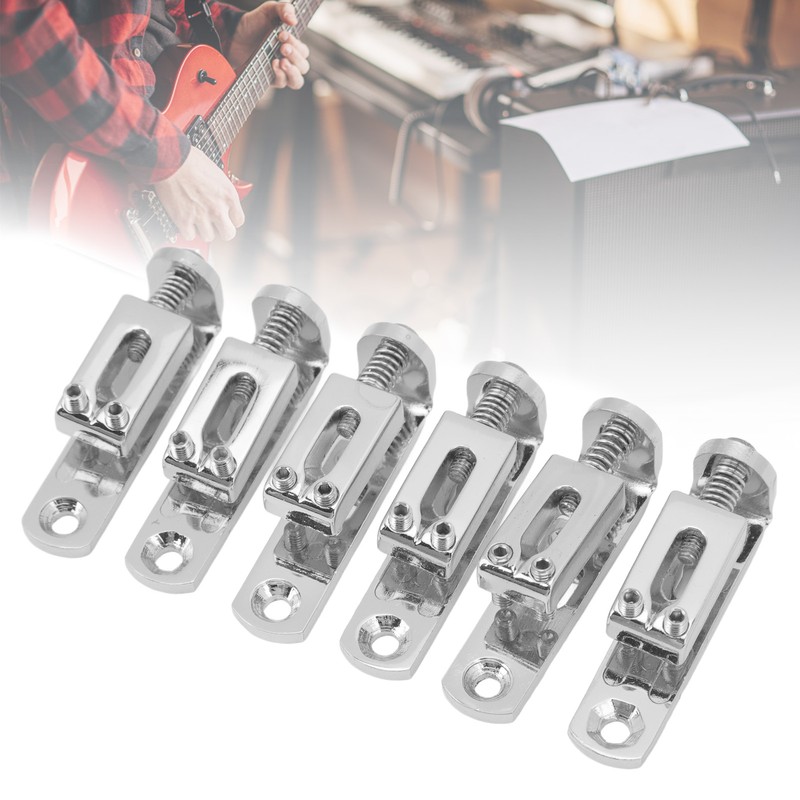 6PCS Guitar Bridge Saddle Split Type Zinc Alloy Electric Guitar
