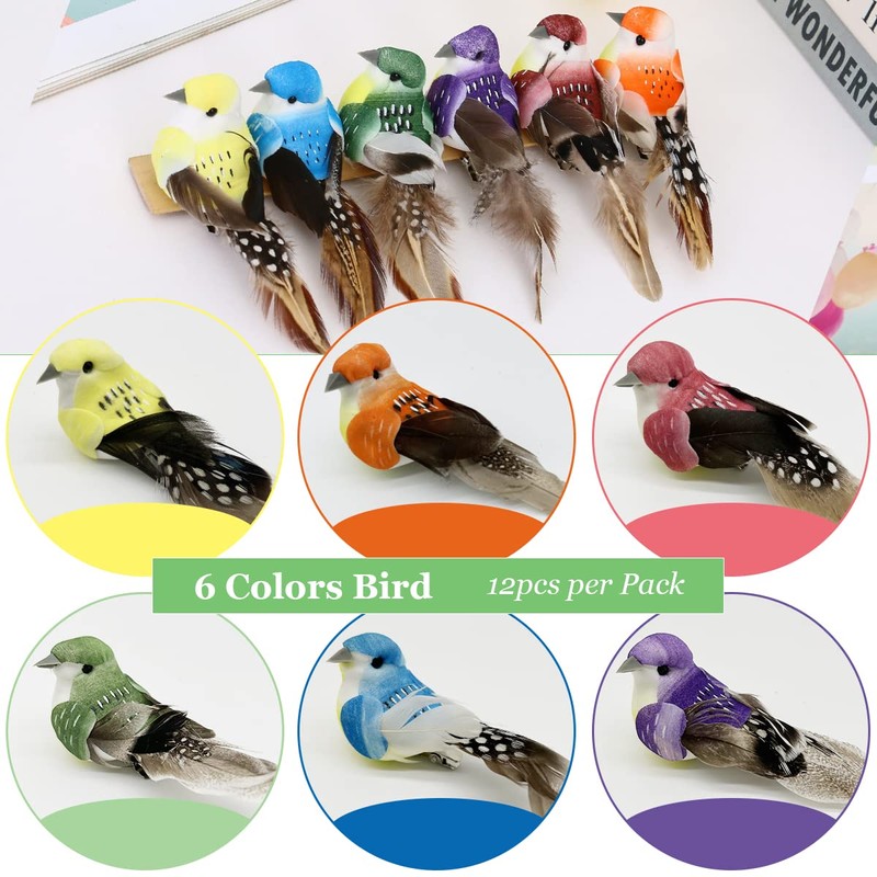 LWINGFLYER Artificial Bird Realistic Foam Bird for Craft Decoration Christmas