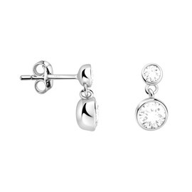 SOFIA MILANI - Women's Earrings 925 Silver with Zirconia Stones - Zirconia Earrings, Sterling Silver, Cubic Zirconia