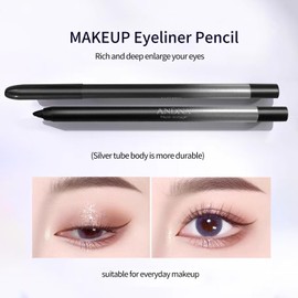 BLUE LOVE 5Pcs Eyeliner Pencil Set, Smudgeproof Eye Makeup Pencils for Women, Long Lasting Eyeliner Easy to Apply Eye Pencil Makeup Tools (5PCS Pearl Grey)
