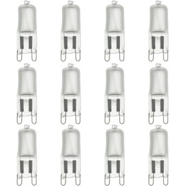 Sunlite Q50/G9/FR/120V/12PK Halogen 50W 120V Q50 Single Ended Capsule Light Bulbs, Frosted Finish, 3200K Bright White, Bi-Pin (G9) Base, 12 Pack