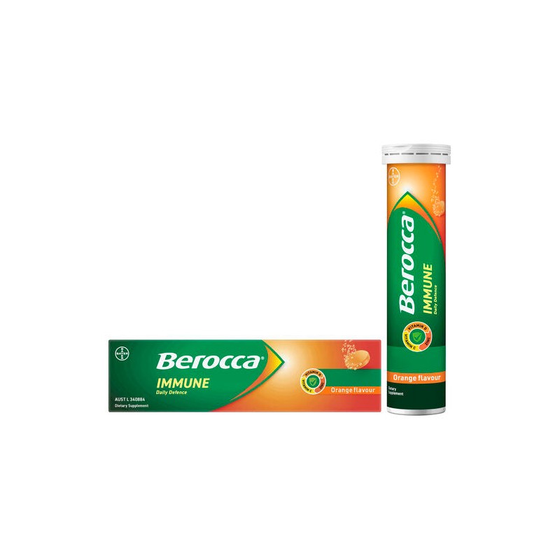 Berocca Immune Daily Defence Vitamin C, D and Zinc, Orange
