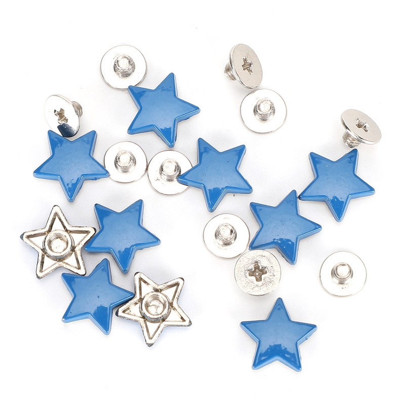 50 Sets Star Shape Rivet Screw Anti‑Rust Clothes Decoration Accessories