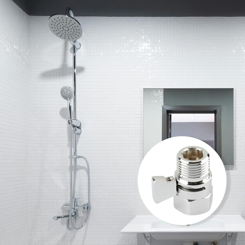 Bojueshaw Shower Shut Off Valve,Shower Head Flow Restrictor,G1/2 Joint Water