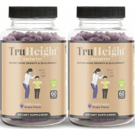 ProHeight TruHeight Growth Gummies (Grape) Natural Growth & Development Supplement for Kids & Teens - Vitamin D, K, Calcium & Ashwaganda - Bone Strength Vitamins - Picky Eater Vitamin for Kids - Ages 5+