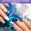 5pcs Nail Art Brushes & Dotting Tools Set - Double