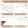 3-Pack 12-Inch Support Brackets for Wire Shelving Wire Shelf Brackets