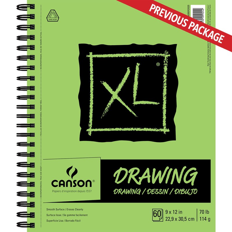 Canson XL Series Drawing, 9" x 12", White