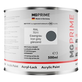 MG PRIME RAL 7011 Eisengrau/Iron grey Acryl-Lack glänzend 0,75 Liter / 750 ml Dose inkl. Härter