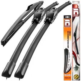 Recambo Windscreen Wiper Front and Rear Compatible with Renault Megane Grandtour 2008-2016 (Set of 3: 600 mm / 400 mm / 350 mm)