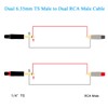 JOLGOO RCA to 1/4 Cable, Dual RCA to Dual 1/4