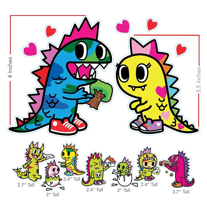 tokidoki Family Decals - Kaiju Nation
