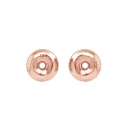 10k Solid Rose Gold Replacement Pair Earring Screw Back Backings Only Single Pair Set