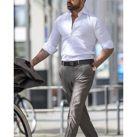 BOSTANTEN Mens Leather Belts Ratchet Dress Belt With Automatic Sliding Buckle 2 Pack in Gift Box Black