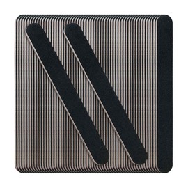 Paquete de 60 limas de uñas, color negro, grano 100/180, lima de uñas de doble cara, herramienta de manicura profesional reutilizable para el hogar y el salón