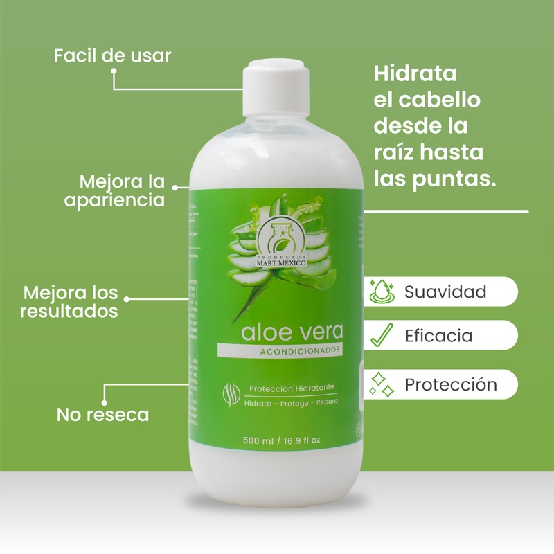 Acondicionador Con Aloe Vera Productos Mart Mexico 500 Ml