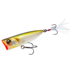 DUEL HARDCORE Ratour Pop Bass Lure, 2.8 inches (70 mm) 01: Green Gizard Shad, Topwater Popper, Moving Center of Gravity, Far Cast