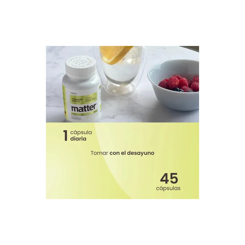 Matter Probivos Adultos Probióticos Con Glutamina 45 Cap Sabor Sin
