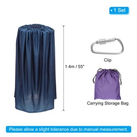 PATIKIL Portable Dressing Room, 4.59ft Length Instant Dressing Cover Up Changing Tent Privacy Shelters for Beach Boating Camping Competition, Dark Blue