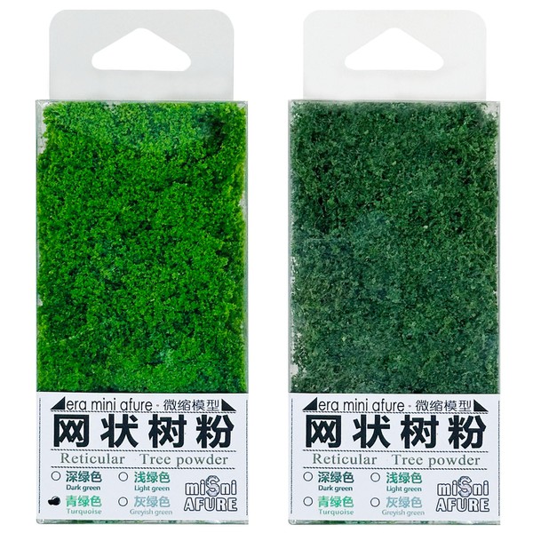 Attuslla Tree Powder Model Green Plant Tufted for DIY Model