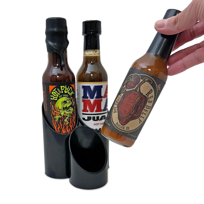 SAUCE CADDY DADDY - Hot Sauce Organizer, Condiment Caddy -