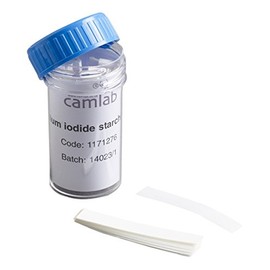 Camlab 1171276 Potassium Iodide Starch Test Paper Booklets, 10 Books x 20 Strips