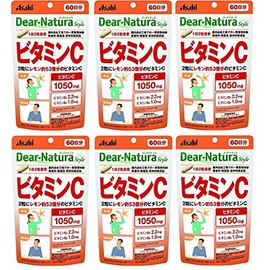 Asahi Group Food Dear Natura Style Vitamin C, 60-Day Supply (120 Tablets) x 6 Packs