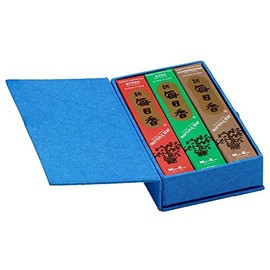 Gift Set: 3 Packs Frankincence/Myrrh/Sage Morning Star Japanese Incense Sticks in Gold Print Gift Box