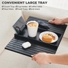 LOVYANXUE Bamboo Sofa Arm Tray Armrest Table with 360° Rotating